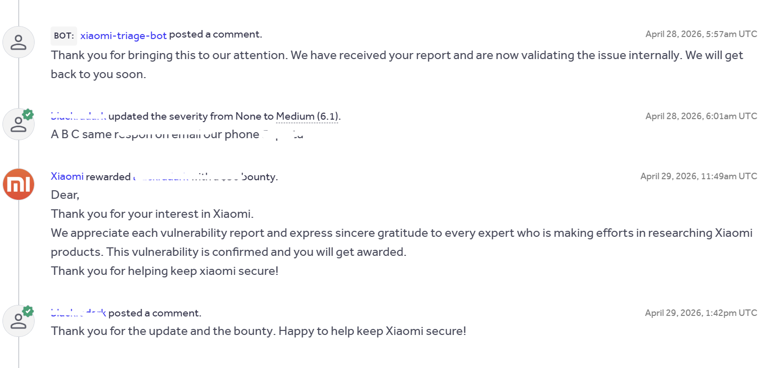 Xiaomi Bounty Screenshot